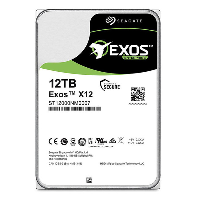 هارد دیسک اینترنال سیگیت مدل Exos ST12000NM0007 ظرفیت 12 ترابایت