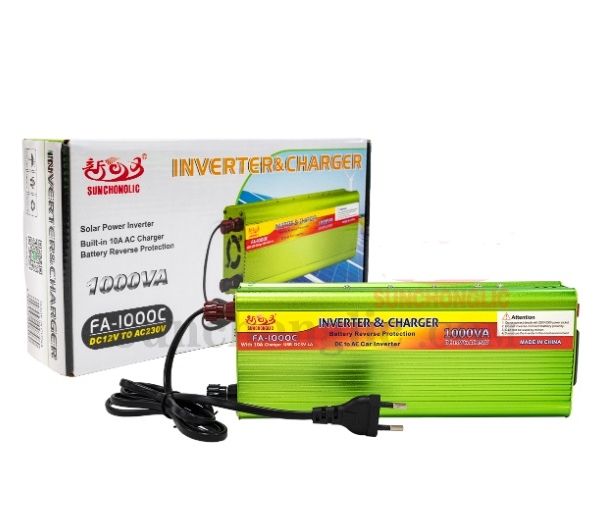 اینورتر 12 به 220 ولت 1000 وات شارژر دار سان چنگلیک مدل Sunchonglic Inverter FA-1000C