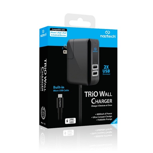 Naztech N422 Triowall Charger micro