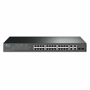 سوئیچ 24 پورت Smart PoE تی پی-لینک مدل T1500-28PCT (TL-SL2428P)