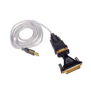 کابل تبدیل USB به RS232 دیتک 9 به 25 پین مدل Dtech DT-5003A همراه مبدل