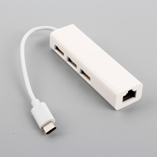 تبدیل Type-C به اترنت شبکه و هاب USB با 3 پورت