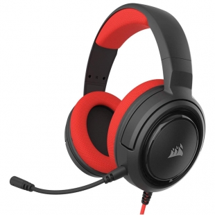 هدست گیمینگ باسیم کورسیر مدل HS35 Stereo Red Color