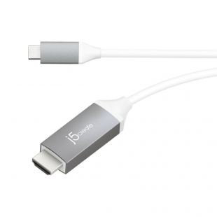 کابل تبدیل Type-c به HDMI جی 5 مدل J5-JCC153G با کیفیت 4K به طول 1.8 متر