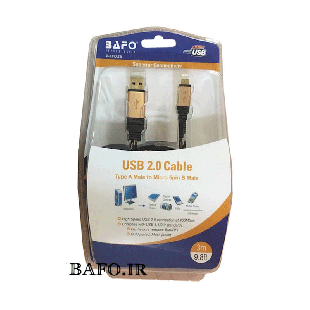 کابل تبدیل USB2.0 به Micro گلد متال بافو 2 متر