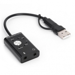 کارت صدای Type-c به همراه USB