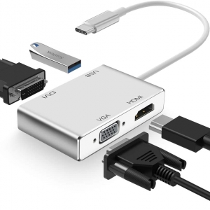 تبدیل type c به usb hdmi vga dvi