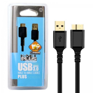 کابل هارد USB 3.0 به Micro B کی نت پلاس 1.5 متری  knet plus USB3.0  to Micro USB3.0 BM HDD Cable KP-C4017