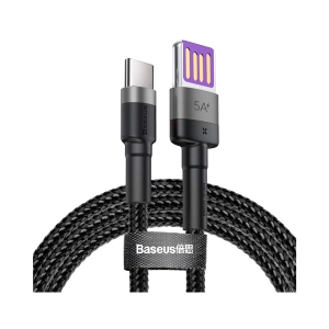 کابل USB به TYPE_C باسئوس فست شارژ  Baseus Cafule HW Quick Charging Data cable USB Double-sided Blind Interpolation For Type-C 40W 1m Gray black