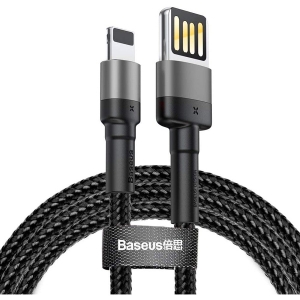کابل USB به لایتنینگ باسئوس  Baseus Cafule Cable（special edition）USB For iP 1.5A 2M Grey+Black