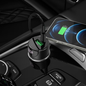 شارژر فندکی ماشین ایکس او مدل  QC18W+PD20W dual port car fast charger CC42