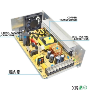 منبع تغذیه سوییچنگ 12 ولت 20 آمپر صنعتی Switching Power Supply 12V 20A