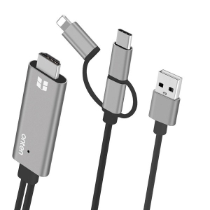 مبدل MHL به HDMI سه کاره برند اونتن مدل Onten  Multiport Cable to HDMI Port ONT-7537A