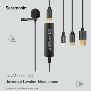 میکروفون یقه ای موبایل سارامونیک مدل Saramonic Lavalier Microphone LavMicro+ DC