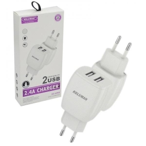 شارژر دیواری 2 پورت کلومن مدل  Koluman 2.4A Dual USB Travel Charger KC-H705
