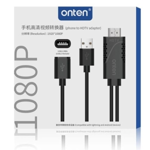 کابل تبدیل اونتن USB به HDMI مدل 7562s onten به طول 1 متر