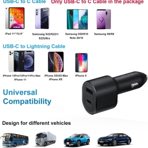 Super Fast Dual Car Charger (45W+15W)