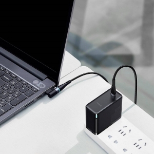 کابل شارژر مگنتي لپ تاپ لنوو بيسوس Baseus Zinc Lenovo Type C to DC CATXC-U01 طول 2 متر توان 100 وات
