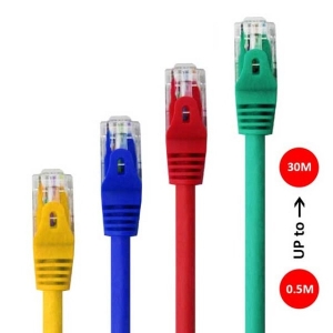 کابل شبکه پچ کورد Cat6 UTP  طول 30 سانتی متر کی نت مدل K-NCP6U003