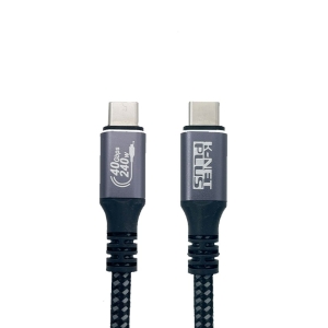 کابل تایپ سی انتقال تصویر Ver 4.0 کی نت پلاس مدل -KP-CUCM4010 سرعت انتقال 40Gb/s طول 1 متر