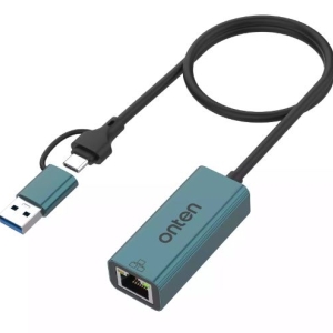 تبدیل USB 3.0/USB-C به Lan  اونتن مدل +Onten USB 3.0/USB-C to Gigabit Adapter  UE106