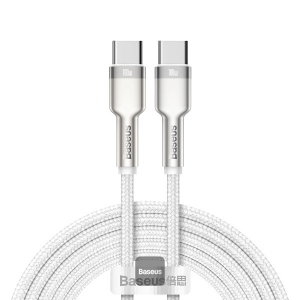 کابل شارژ تایپ سی  باسئوس Baseus Cafule Series Metal Data Cable Type-C to Type-C 100W 2m CATJKD01