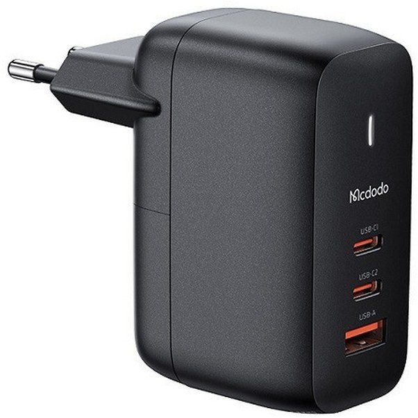 آداپتور شارژر 65 واتی سه پورت McDodo GaN 65W 3 port mini Fast Charger CH-0291