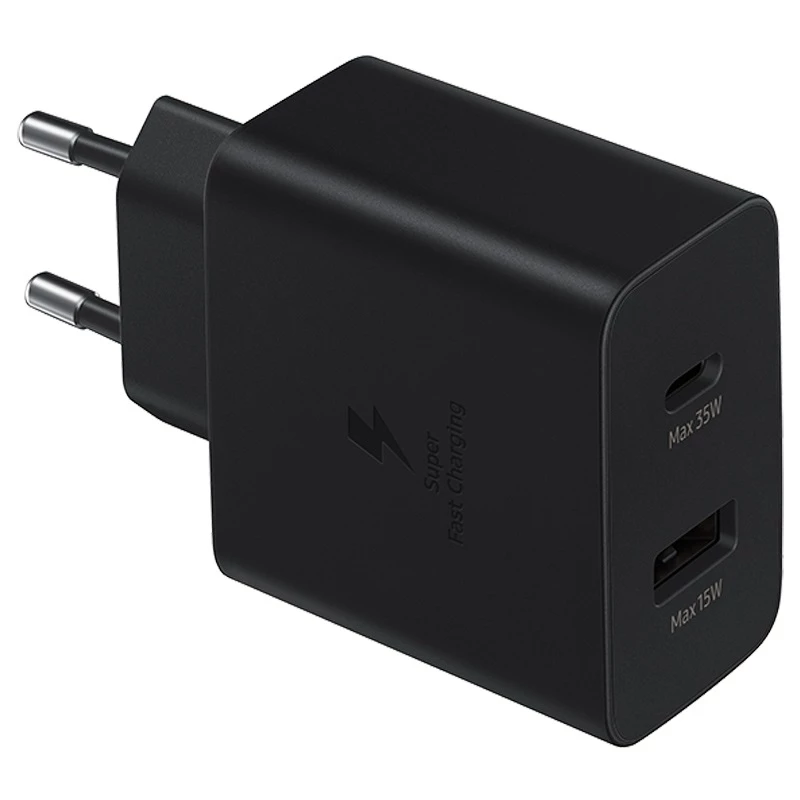 شارژر اصلی سامسونگ 35 وات سوپر فست شارژ 2 پین Samsung EP-TA220 Power Adapter Duo 35W
