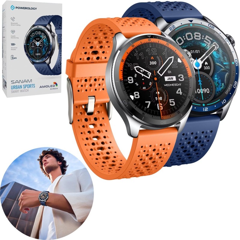 ساعت هوشمند پاورولوجی مدل URBAN SPORTS PSWBTKW290OG با بند سیلیکونی