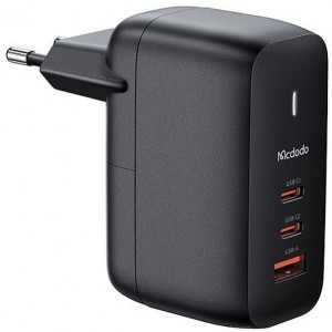 آداپتور شارژر 65 واتی سه پورت McDodo GaN 65W 3 port mini Fast Charger CH-0291