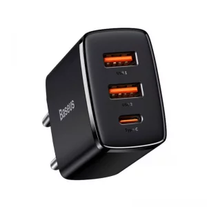 شارژر دیواری سریع 30 وات بیسوس Baseus 30W Compact Quick Charger 2U+C CN CCXJ-C01