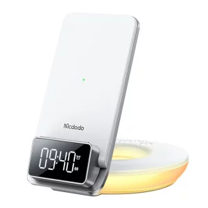 استند شارژر وایرلس و چراغ خواب رومیزی 15 وات مک دودو MCDODO CH-1610 Mg Series Multifunctional Desktop Wireless Charger 15w