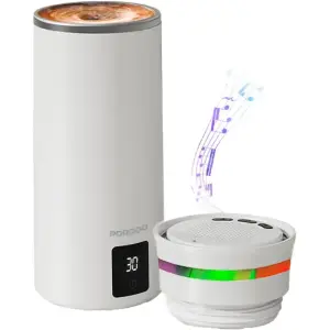 ماگ همزن مغناطسی و اسپیکر پرودو Porodo Fluxmix 350mL Stirring Cup with Speaker PDLFST198WH