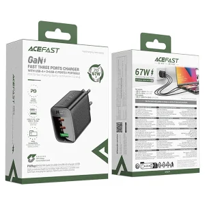 شارژر دیواری ایس فست ACEFAST A108 PD67W GaN Fast Charger توان 67 وات