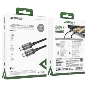 کابل Type-C به Type-C ایس فست ACEFAST C12-03 طول 1.2 متر توان 60 وات