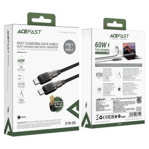 کابل Type-C به Type-C ایس فست ACEFAST C10-03 طول 1.2 متر توان 60 وات