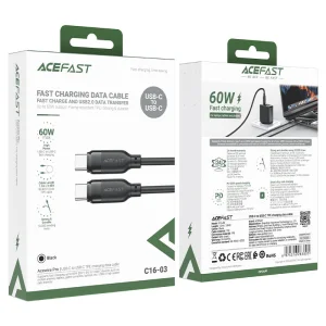 کابل Type-C به Type-C ایس فست ACEFAST C16-03 طول 1.2 متر توان 60 وات