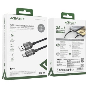 کابل Type-C ایس فست ACEFAST C12-04 طول 1.2 متر توان 15 وات