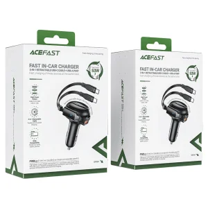 شارژر فندکی ایس فست ACEFAST B13 53W Fast Charger توان 53 وات همراه با کابل متصل