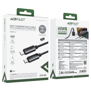 کابل Type-C به Type-C ایس فست ACEFAST C19-03 طول 1.2 متر توان 60 وات