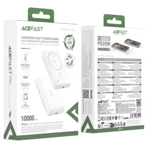 پاوربانک وایرلس 10000 مگ سیف ایس فست ACEFAST M26 توان 20 وات