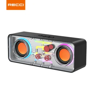 اسپیکر بلوتوثی قابل حمل RSK-W38 رسی (Recci RSK-W38 Space Station Series RGB LED Lighted Bluetooth Speaker)