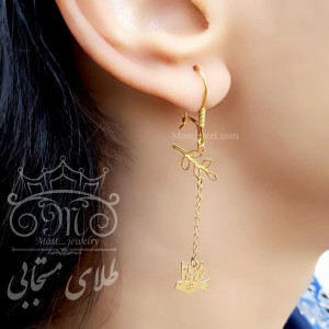 گردنبند طلای پرنده و شاخه