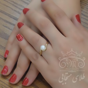 انگشتر طلا و مروارید