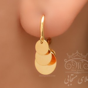 گوشواره طلا روکو دایره