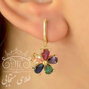 نیمست طلای جواهری مالتی کالر
