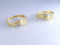 حلقه ست طلای دو رنگ