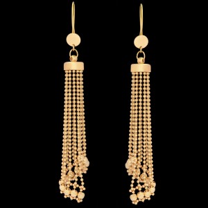 گوشواره طلا 18 عیار زنانه طلای مستجابی مدل گوی