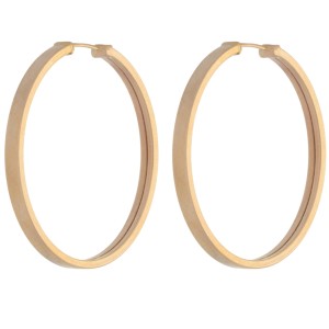گوشواره طلا 18 عیار زنانه طلای مستجابی مدل حلقه ای کد 67