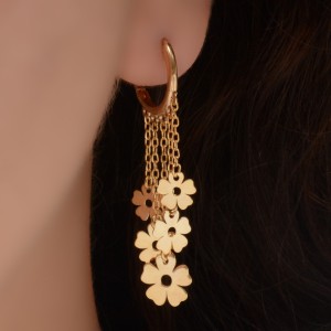 گوشواره طلا 18 عیار زنانه طلای مستجابی کد 670159